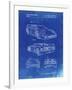 PP108-Faded Blueprint Ferrari 1990 F40 Patent Poster-Cole Borders-Framed Giclee Print