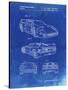 PP108-Faded Blueprint Ferrari 1990 F40 Patent Poster-Cole Borders-Stretched Canvas