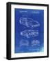 PP108-Faded Blueprint Ferrari 1990 F40 Patent Poster-Cole Borders-Framed Giclee Print