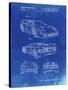 PP108-Faded Blueprint Ferrari 1990 F40 Patent Poster-Cole Borders-Stretched Canvas