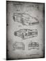 PP108-Faded Grey Ferrari 1990 F40 Patent Poster-Cole Borders-Mounted Giclee Print