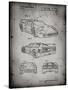 PP108-Faded Grey Ferrari 1990 F40 Patent Poster-Cole Borders-Stretched Canvas