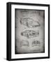 PP108-Faded Grey Ferrari 1990 F40 Patent Poster-Cole Borders-Framed Giclee Print