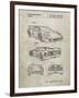 PP108-Sandstone Ferrari 1990 F40 Patent Poster-Cole Borders-Framed Art Print