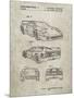 PP108-Sandstone Ferrari 1990 F40 Patent Poster-Cole Borders-Mounted Art Print