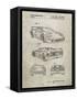 PP108-Sandstone Ferrari 1990 F40 Patent Poster-Cole Borders-Framed Stretched Canvas