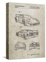 PP108-Sandstone Ferrari 1990 F40 Patent Poster-Cole Borders-Stretched Canvas