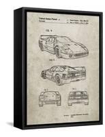 PP108-Sandstone Ferrari 1990 F40 Patent Poster-Cole Borders-Framed Stretched Canvas