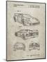PP108-Sandstone Ferrari 1990 F40 Patent Poster-Cole Borders-Mounted Giclee Print