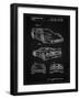 PP108-Vintage Black Ferrari 1990 F40 Patent Poster-Cole Borders-Framed Giclee Print