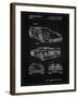 PP108-Vintage Black Ferrari 1990 F40 Patent Poster-Cole Borders-Framed Giclee Print