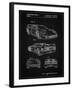 PP108-Vintage Black Ferrari 1990 F40 Patent Poster-Cole Borders-Framed Giclee Print