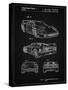 PP108-Vintage Black Ferrari 1990 F40 Patent Poster-Cole Borders-Stretched Canvas