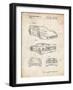 PP108-Vintage Parchment Ferrari 1990 F40 Patent Poster-Cole Borders-Framed Giclee Print
