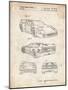 PP108-Vintage Parchment Ferrari 1990 F40 Patent Poster-Cole Borders-Mounted Giclee Print