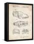 PP108-Vintage Parchment Ferrari 1990 F40 Patent Poster-Cole Borders-Framed Stretched Canvas