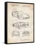 PP108-Vintage Parchment Ferrari 1990 F40 Patent Poster-Cole Borders-Framed Stretched Canvas