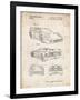 PP108-Vintage Parchment Ferrari 1990 F40 Patent Poster-Cole Borders-Framed Giclee Print