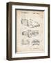 PP108-Vintage Parchment Ferrari 1990 F40 Patent Poster-Cole Borders-Framed Giclee Print