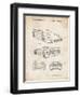 PP108-Vintage Parchment Ferrari 1990 F40 Patent Poster-Cole Borders-Framed Giclee Print