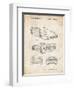 PP108-Vintage Parchment Ferrari 1990 F40 Patent Poster-Cole Borders-Framed Giclee Print