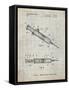 PP1080-Antique Grid Parchment Syringe Patent Poster-Cole Borders-Framed Stretched Canvas