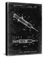 PP1080-Black Grunge Syringe Patent Poster-Cole Borders-Stretched Canvas