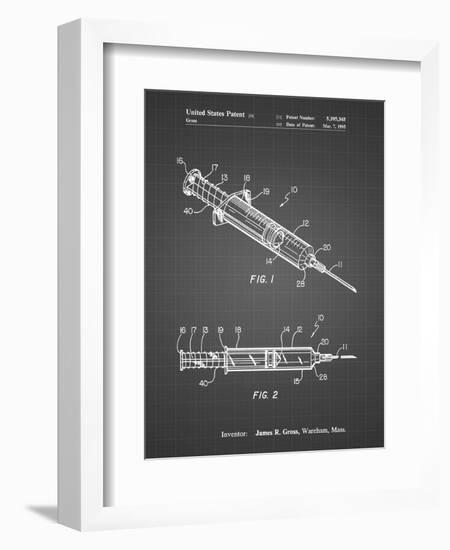 PP1080-Black Syringe Patent Poster-Cole Borders-Framed Giclee Print