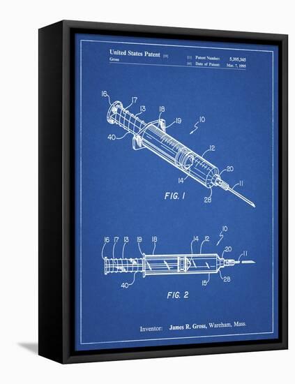 PP1080-Blueprint Syringe Patent Poster-Cole Borders-Framed Stretched Canvas