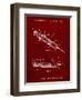 PP1080-Burgundy Syringe Patent Poster-Cole Borders-Framed Giclee Print