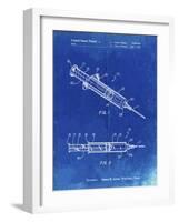 PP1080-Faded Blueprint Syringe Patent Poster-Cole Borders-Framed Giclee Print