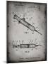 PP1080-Faded Grey Syringe Patent Poster-Cole Borders-Mounted Giclee Print