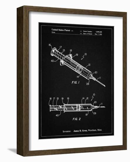 PP1080-Vintage Black Syringe Patent Poster-Cole Borders-Framed Giclee Print