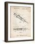 PP1080-Vintage Parchment Syringe Patent Poster-Cole Borders-Framed Giclee Print