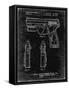 PP1081-Black Grunge T 1000 Laser Pistol Patent Poster-Cole Borders-Framed Stretched Canvas
