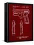 PP1081-Burgundy T 1000 Laser Pistol Patent Poster-Cole Borders-Framed Stretched Canvas