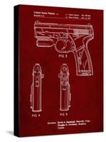 PP1081-Burgundy T 1000 Laser Pistol Patent Poster-Cole Borders-Stretched Canvas