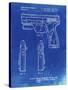 PP1081-Faded Blueprint T 1000 Laser Pistol Patent Poster-Cole Borders-Stretched Canvas