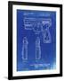 PP1081-Faded Blueprint T 1000 Laser Pistol Patent Poster-Cole Borders-Framed Giclee Print