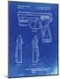PP1081-Faded Blueprint T 1000 Laser Pistol Patent Poster-Cole Borders-Mounted Giclee Print