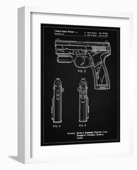 PP1081-Vintage Black T 1000 Laser Pistol Patent Poster-Cole Borders-Framed Giclee Print