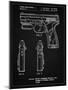 PP1081-Vintage Black T 1000 Laser Pistol Patent Poster-Cole Borders-Mounted Giclee Print