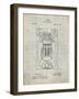 PP1083-Antique Grid Parchment T. A. Edison Vote Recorder Patent Poster-Cole Borders-Framed Giclee Print