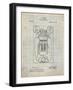 PP1083-Antique Grid Parchment T. A. Edison Vote Recorder Patent Poster-Cole Borders-Framed Giclee Print