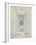PP1083-Antique Grid Parchment T. A. Edison Vote Recorder Patent Poster-Cole Borders-Framed Giclee Print