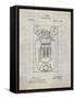 PP1083-Antique Grid Parchment T. A. Edison Vote Recorder Patent Poster-Cole Borders-Framed Stretched Canvas