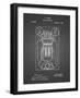 PP1083-Black Grid T. A. Edison Vote Recorder Patent Poster-Cole Borders-Framed Giclee Print