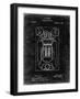 PP1083-Black Grunge T. A. Edison Vote Recorder Patent Poster-Cole Borders-Framed Giclee Print