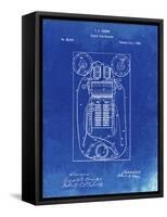 PP1083-Faded Blueprint T. A. Edison Vote Recorder Patent Poster-Cole Borders-Framed Stretched Canvas