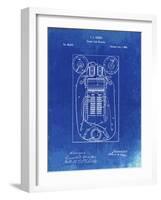 PP1083-Faded Blueprint T. A. Edison Vote Recorder Patent Poster-Cole Borders-Framed Giclee Print
